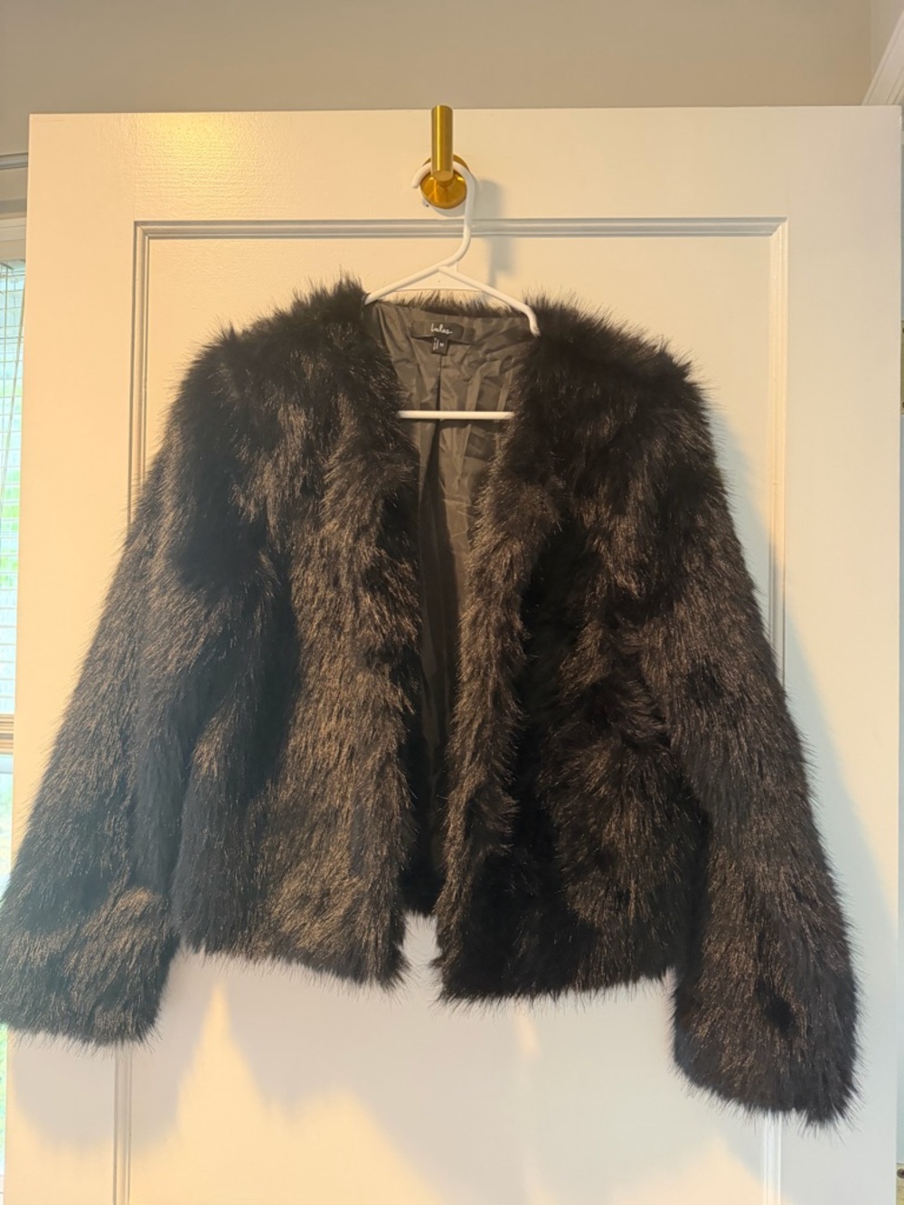 Lulu's Black Faux Fur Teddy Jacket
